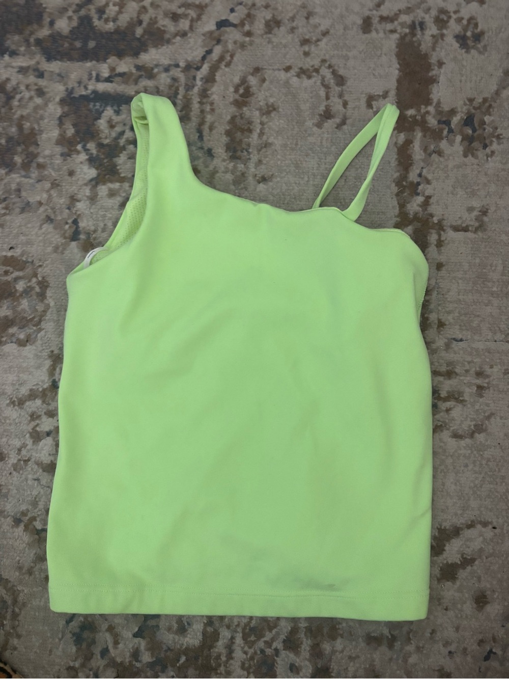 Athleta Neon Lime One-Shoulder Tank